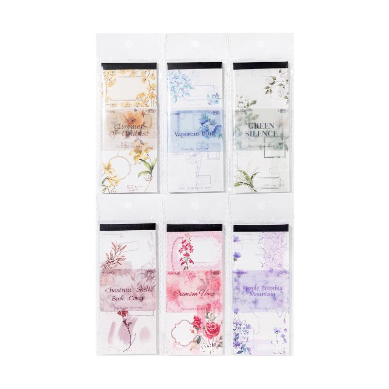JIANWU Floral Chromatography Series Vintage Plant Flower Landscape Material Collage Memo Pad Creative  Junk Journal Stationery