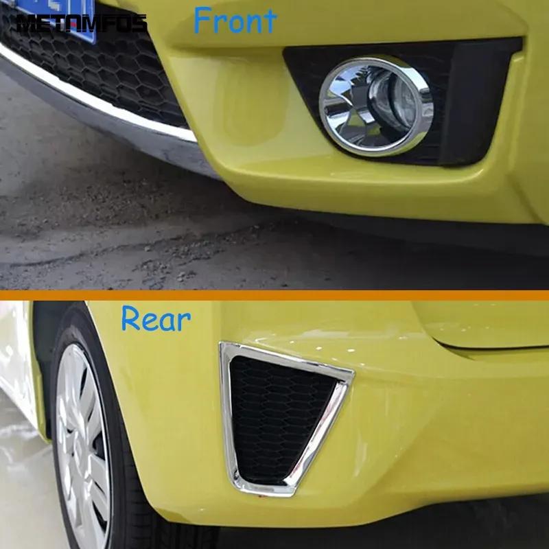 Передний Задний Бампер Противотуманная Фара Лампа Накладка Отделка Для Honda Fit Jazz 2014 2015 2016 2017 Хромированная Рамка Защиты Противотуманной Фары Аксессуары