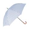 Женский зонт Pluvia 220г Длинный 58см Сверхлегкий, Полосатый, Сакс,