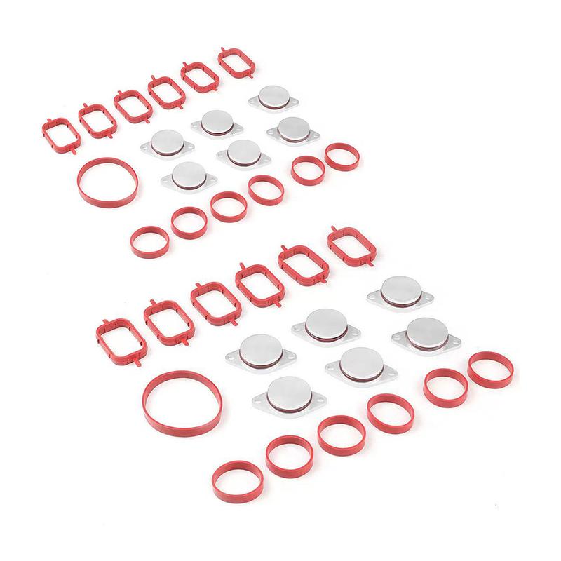 1 Set 22/33mm Car Air Intake Inlet Manifold Swirl Blanks Flaps Plate Cover Gaskets Repair Delete Kit for BMW M57 E39 E46 E83 E38