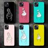 Чехол для телефона с изображением сердца в стиле kpop для iPhone 11 12 Mini 13 14 Pro XS Max X 8 7 6s Plus SE XR Shell