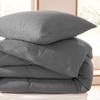 "Noah" Cotton Gauze Duvet Cover Set 140 X 200 for Single Bed - Noah Slate