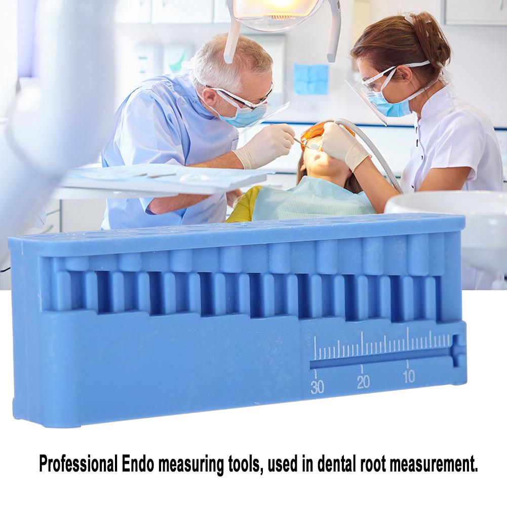 Puntos Dentist Instrument Ruler Dental Root Canal Measurement Autoclavable Block Files