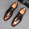 Fashion Retro Fashion Men Pointed Color Patchwork Gentleman Oxford Flats Casual Shoes Homecoming Wedding Dress Prom Zapatillas Hombre