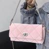 Handbag Women's 2023 Fashion Lingge Rhinestone Handbag Fashion One Shoulder Crossbody Bag
