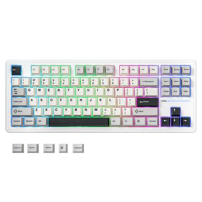 YUNZII YZ87 механическая клавиатура с прокладкой TKL беспроводная игровая клавиатура с возможностью горячей замены 4 слоя подложки NKRO RGB подсветка для технического соответствия сертифицирована