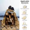 1PC Custom Name Moose Newspaper flannel blanket versatile, all-season throw suitable for the living room, bedroom, camping, travel, and gift