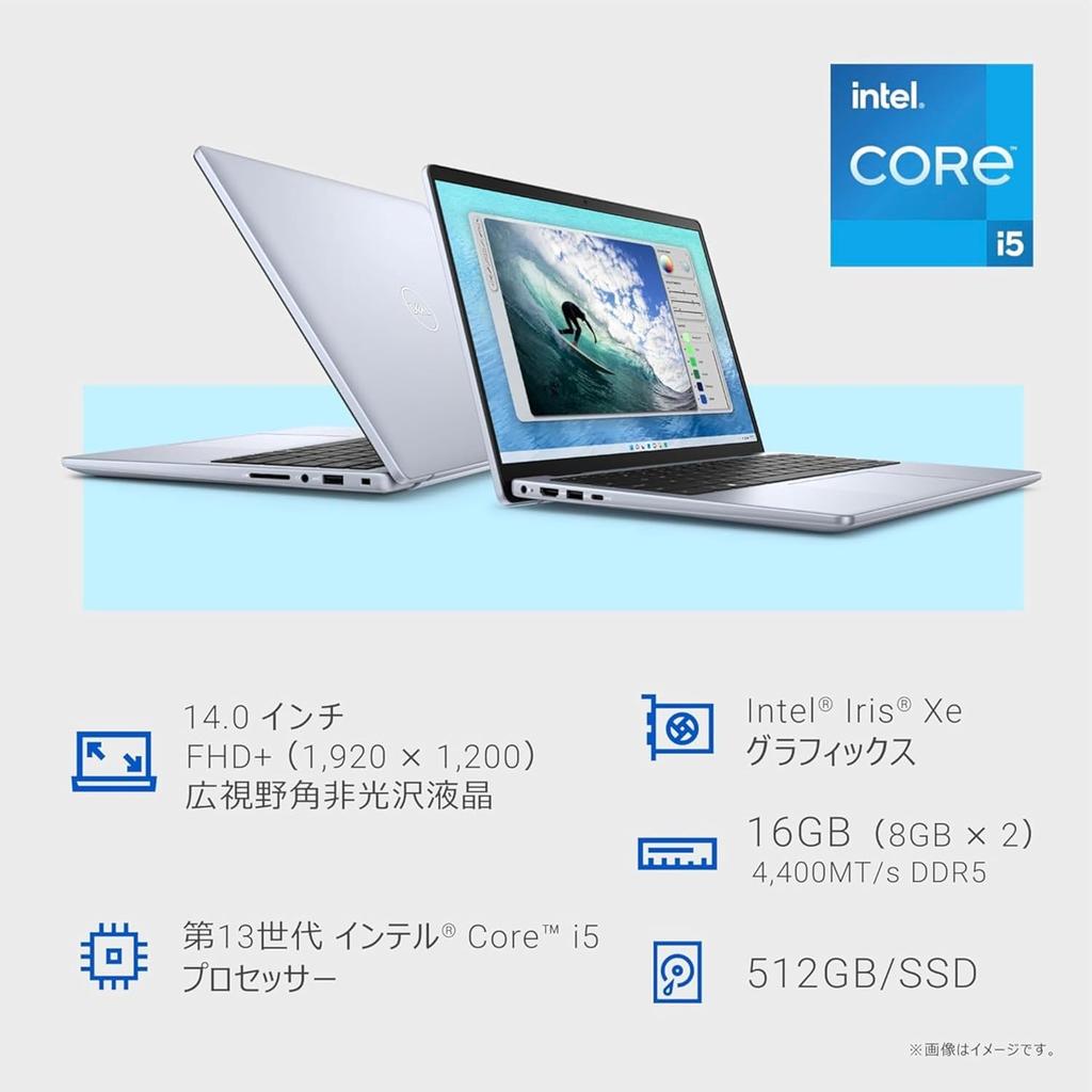 Dell Inspiron 14 Core i5 16 ГБ 512 ГБ Лед Windows 11 Японский 5440, 1334U, ОЗУ, SSD, Синий, Домашний,
