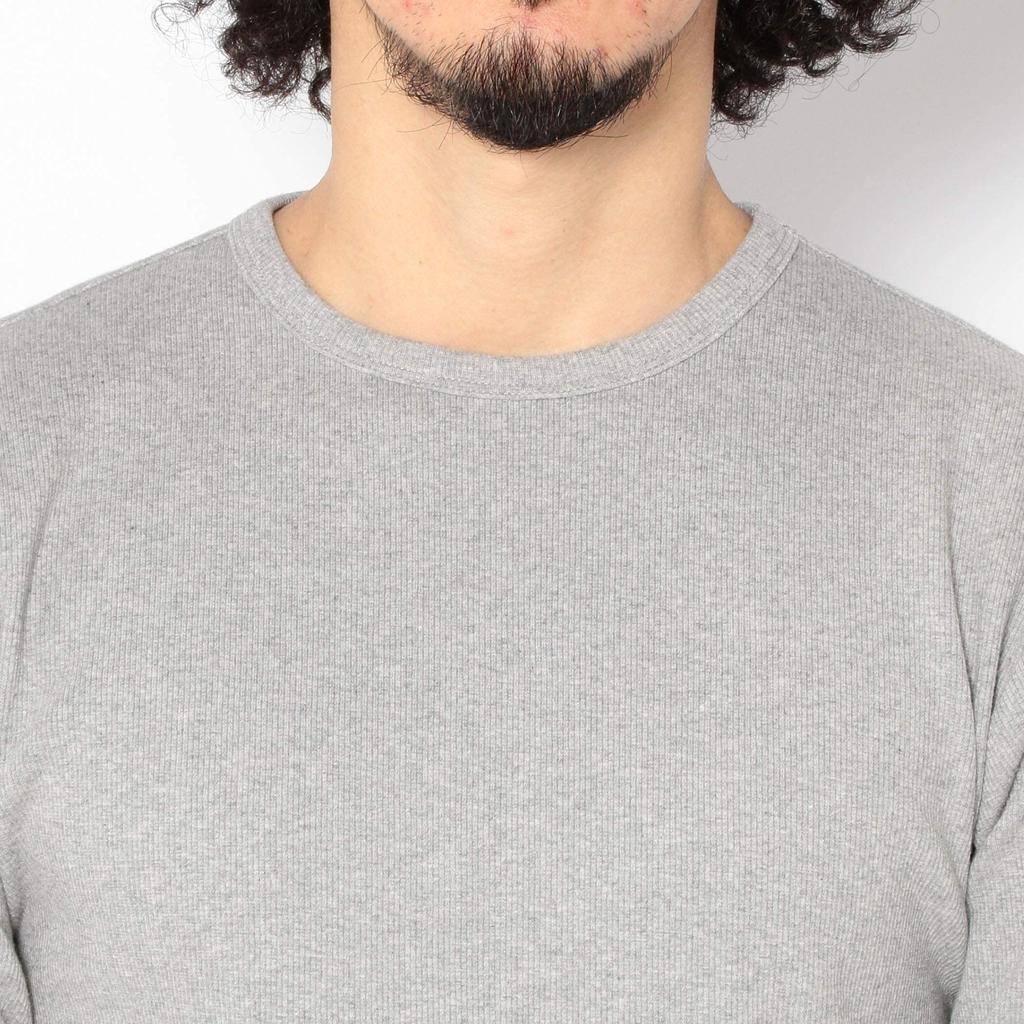Long T Daily Crew Neck Rib TEE DAILY RIB CREWNECK TEE 6153481 [Avirex] (Antibacterial) (Odor Resistant) Men's