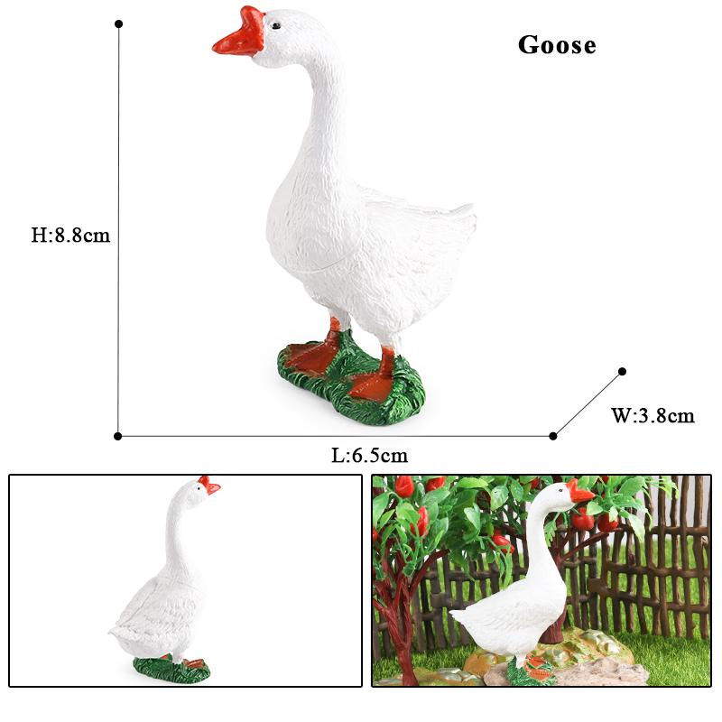 Oenux Модель Фермы Симуляция Гусь Утка Свинья Курица Корова Лошадь Овца Фигурки Животных Птицы Фигурка Миниатюрная Милая Детская Игрушка