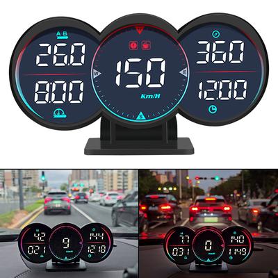 GPS-дисплей спидометр одометр автомобильный сигнализатор температуры масла и воды G17 HUD диагностический измеритель скорости для всех автомобилей