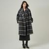 Iveni Women's Classic Plaid Double-Sided Wool Coat