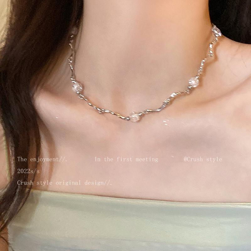 Ожерелье для женщин, роскошный бант, бабочка, кристалл, колье с кисточкой, цепочка на ключицы, аксессуары, ювелирные изделия