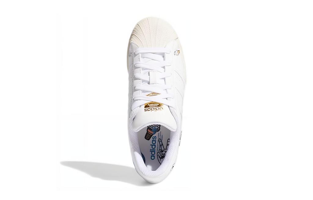 Adidas Originals Superstar Collection J Heart Abrasion Resistant Abrasion Resistant Low top Skateboard Shoes White Blue GY7490