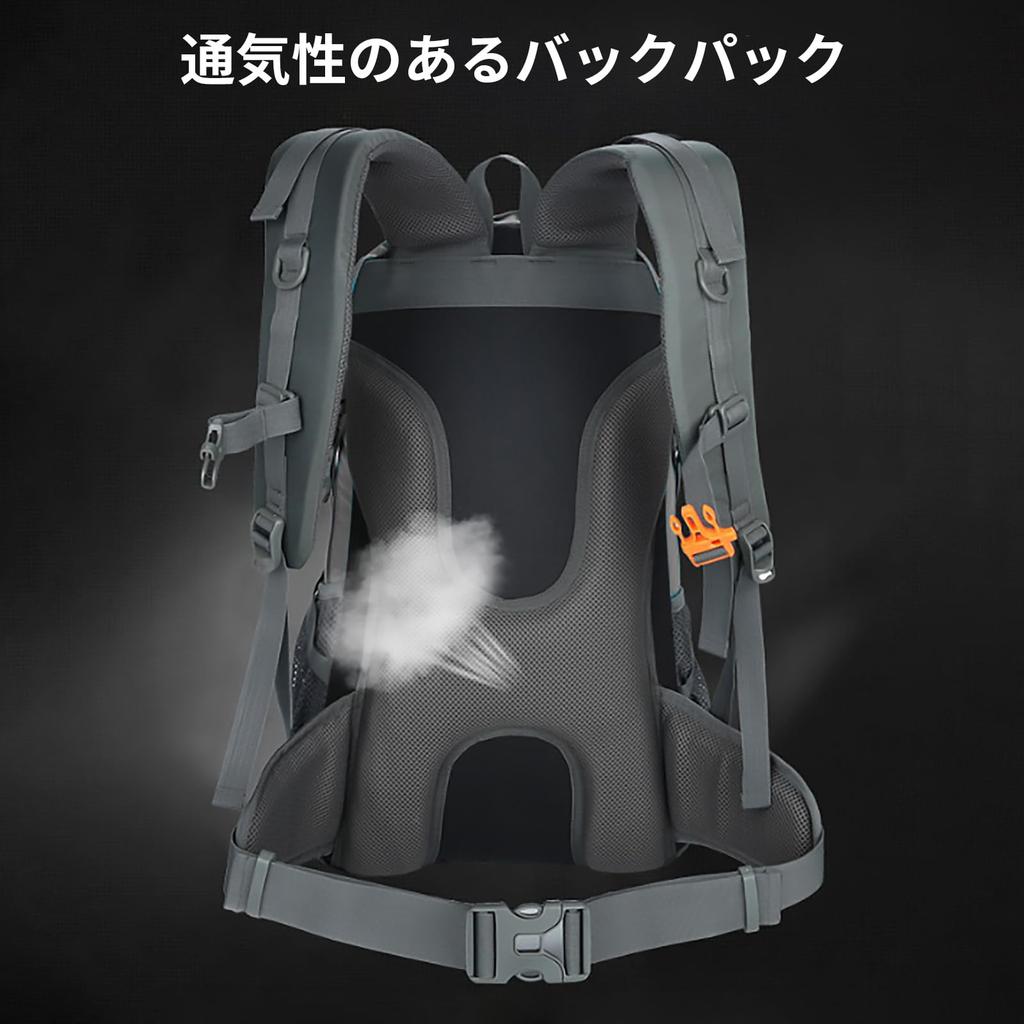 Hiking Foldable Waterproof Nylon Abrasion Large Double Ergonomic Multiple For Outdoor Black [Vixplorn] Backpack, Backpack, Fabric, Resistant,