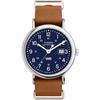 Часы унисекс TIMEX Weekender TW2W86800, кварцевый механизм, водонепроницаемость 5 АТМ, минеральное стекло, темно-синий циферблат, латунь [Параллельный импорт]