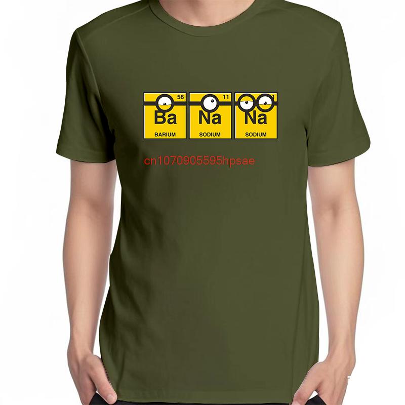 Banana Chemistry Periodic Table Funny Shirts Graphic Tee Tops Tshirt New Arrival Goods Short Sleeve Tee Unisexs Cotton Tshirt