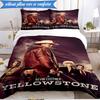 Yellows-tone Dutton Ranch 3pcs K-pop music group Bedding set,Ideal for Bedroom, Dormitory,Including Duvet Cover And 2pcs Pillowcases,Fan gifts