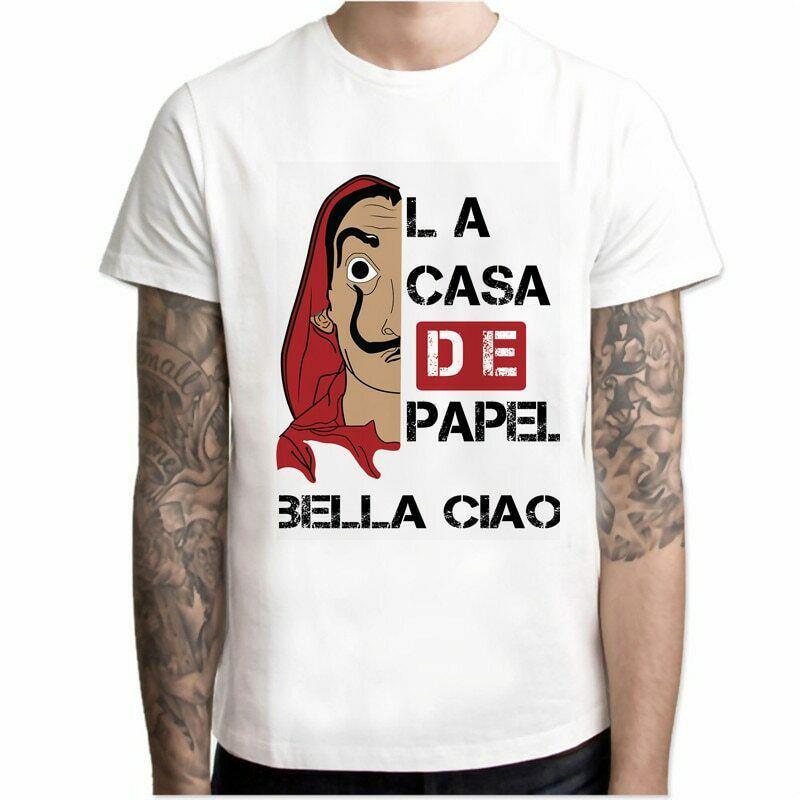 La Casa De Papel T Shirt Money Heist Tv Series Homme Tops House Of Summer Paper