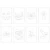 Halloween Pumpkin Ghost Bats Face Embossing Die Cuts Stencils Carving Stencils for DIY Pumpkin Carving Wood Walls Art Decor