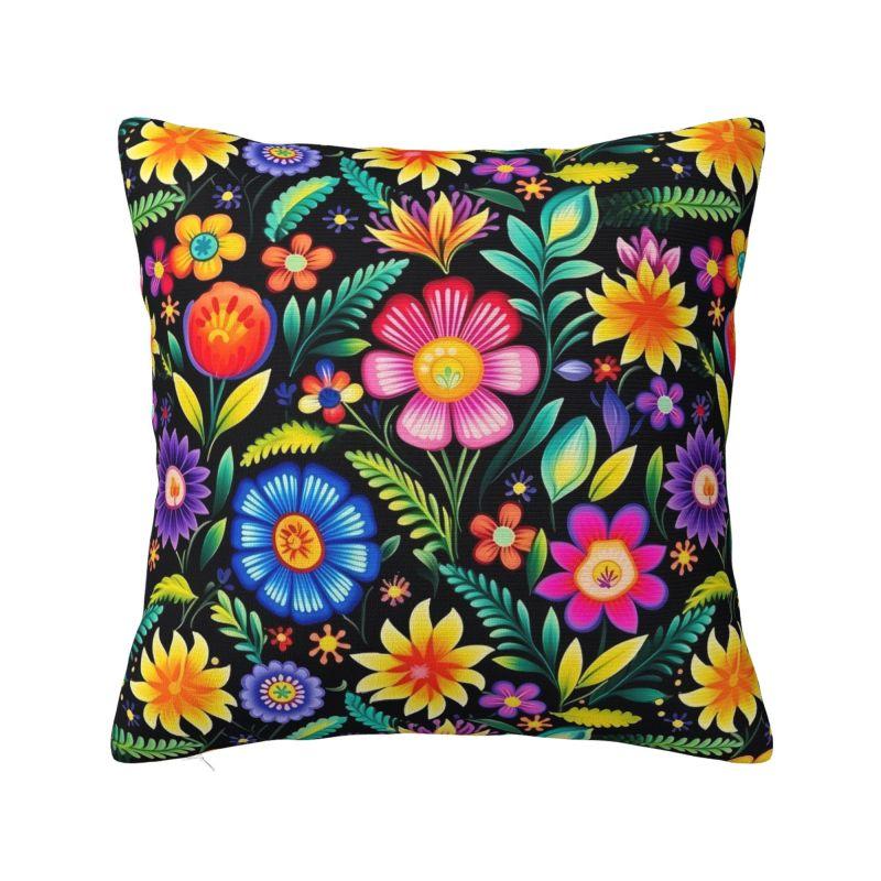 Красочный цветочный мексиканские цветы наволочка для подушки домашний декор диван кресло чехол на подушку полиэстер уютная наволочка дакимакура