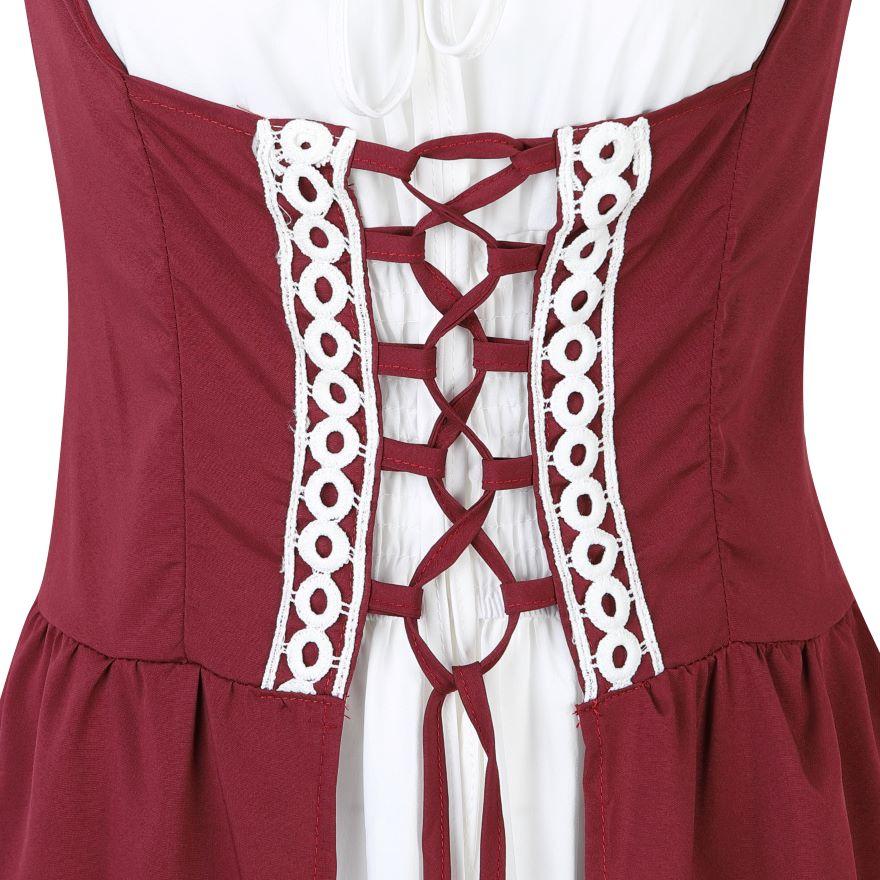 European Medieval Retro Court Princress Cosplay Renaissance Medieval Irish Costume Over Dress Vampire Long Dress