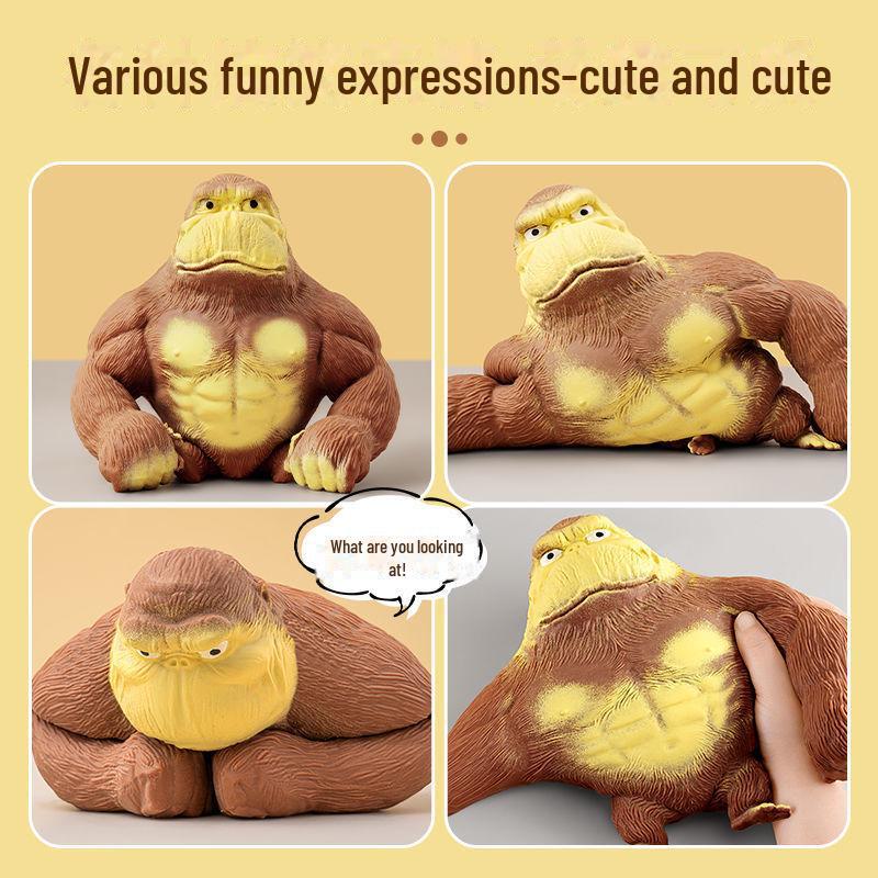 Креативная игрушка для снятия стресса «Горилла»: Многоцветное растягивающееся и сжимающееся песочное искусство