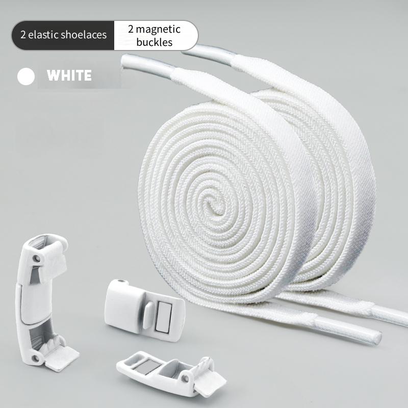 NO.8 Elastic Laces Sneakers Magnetic Lock Shoe Laces Without Ties Kids Adult 8MM Widened Flat No Tie Shoelaces for Shoes Accessories