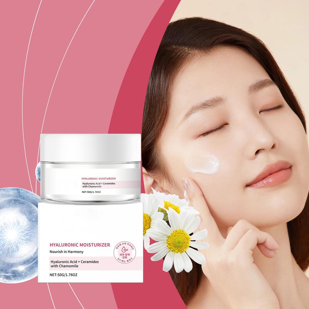 Гиалуроновый увлажняющий крем увлажняет кожу и защищает кожный барьер для молодой и энергичной кожи