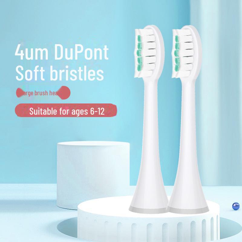 Детская электрическая зубная щетка с мягкой щетиной и голосовыми подсказками для чистки, в индивидуальной упаковке.