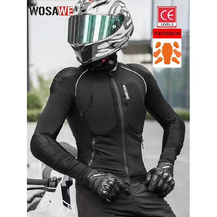 WOSAWE Мотоциклетная куртка Защита корпуса Куртки Мотоциклетная одежда Для езды на мотоцикле Защита спины Сертификация CE Мягкие вставки