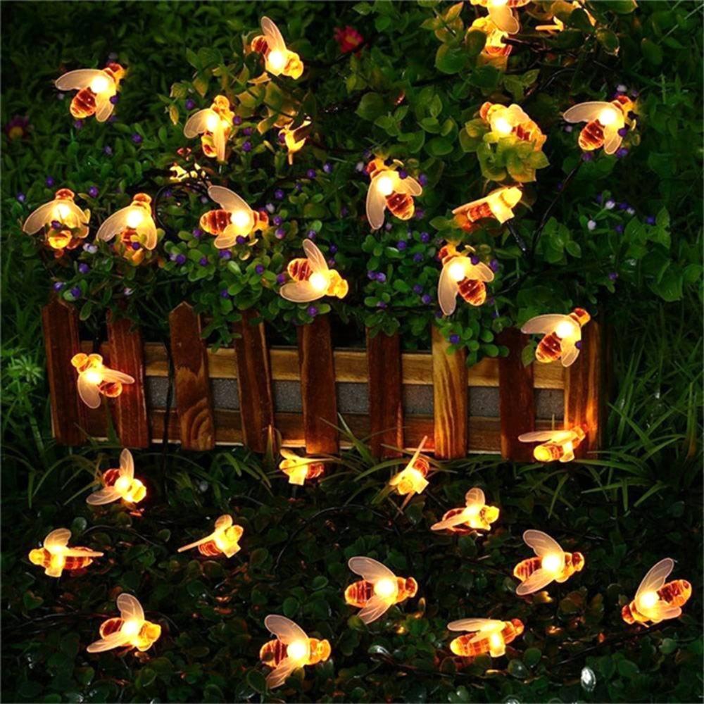 Honeybee Shaped Fairy String Lights Waterproof Garden Lamp LED Night Lights Outdoor Courtyard