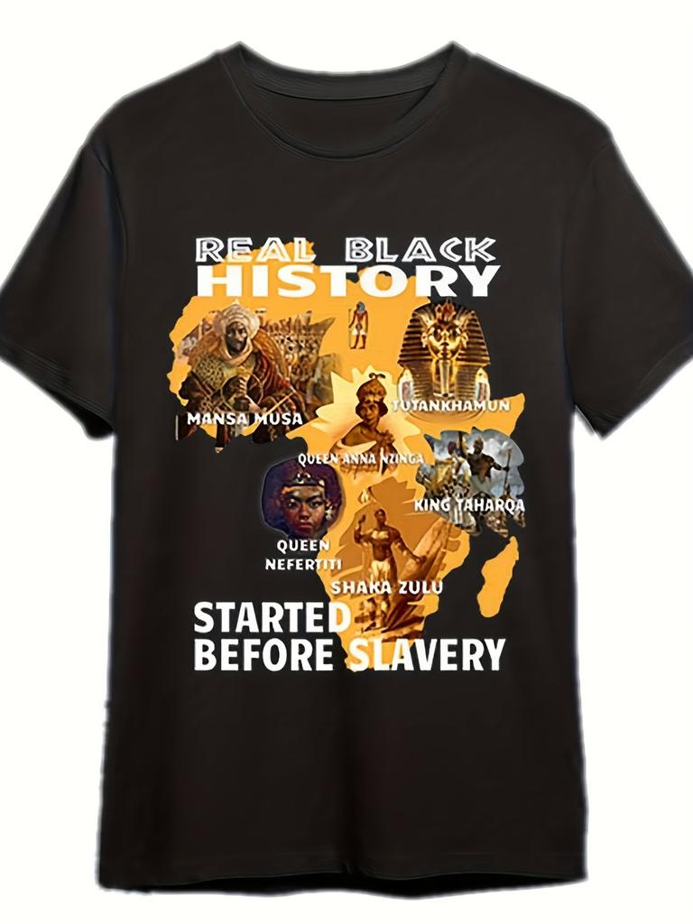 Men's & Women's Black History T-Shirt - 100% Cotton Retro Cultural Apparel with