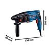 Perforateur-burineur SDS Plus 720W 2,0J GBH 2-21 (mandrin automatique) en coffret standard - BOSCH - 06112A6001