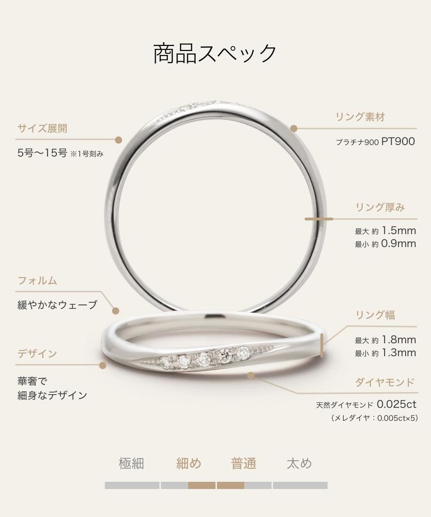 LEGAN Platinum 900 Diamond Size PT900 Natural Diamond Wedding Band for Made in Japan Ring, 6, Women,