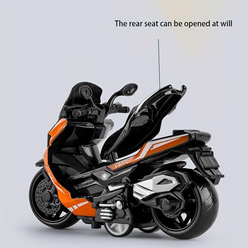 1 шт. Креативная мотоциклетная игрушка с пружинным механизмом, Реалистичный педальный мотоцикл с пружинным механизмом, Детская игрушка-украшение, Съемное заднее сиденье с подвижным