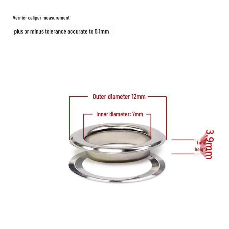 Iron Eyelet Button, Hollow Rivet, Metal Grommet for Light Box Cloth & Paper Tags