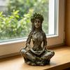 Фигурка из смолы Женщина-Дерево Фигурка Женщины-Дерева Статуэтка из смолы Поза йоги Дзен Украшение Существо Декор для дома и офиса Декор для гостиной Статуэтка