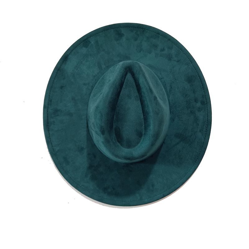 For Burning Vegan Suede Fedora Rancher Hats Blank Hats Multicolor Heart Shaped Top 9.5Cm Brim Unisex Jazz Hat Church Hat