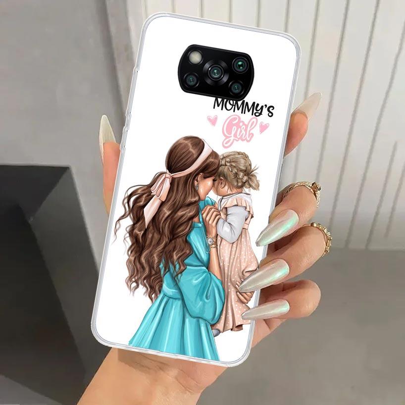 Чехол для телефона «Мама и Малыш» для Xiaomi Poco X5 X6 X7 Pro F7 Ultra M7 Redmi 15 15C 13 13C 12 12C 10 10A 10C 9 9A 9C 9T Оболочка Poco X