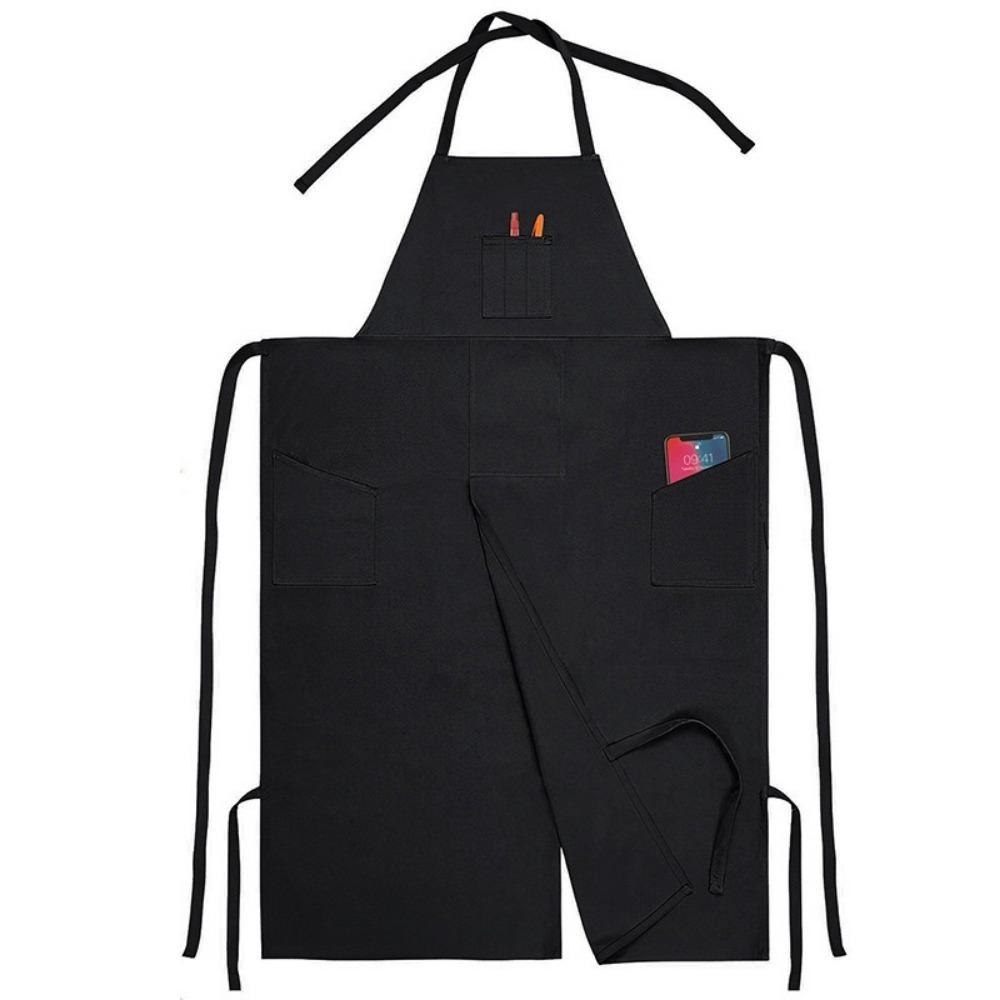 Washable Full Coverage Pottery Apron Adjustable Gardening Pinafore Split Leg Apron Washable