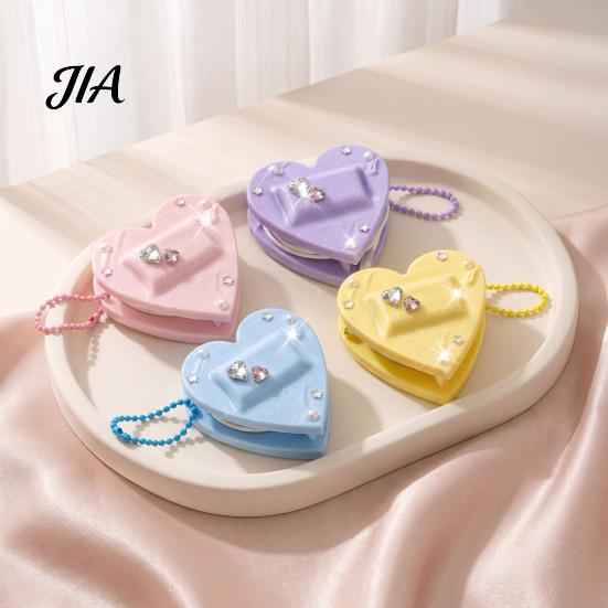 Earphone Case for Wired Headphones Heart Shape Earbud Organizer with Faux Diamonds, Portable Headphone Storage Cute Bag Charm Girls Holder Bags