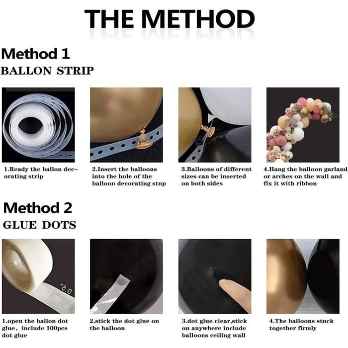 Guirlande de Ballons - Non spécifié - 105pcs - Latex - Décoration Fête - Or Rose Beige