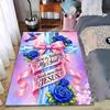 Christian carpet Set with Cross & Roses carpet set (1 duvet cover, 2 pillowcases, duvet not included)
