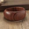 Geometric Wooden Bracelet Square Burlywood Hand Ring Simple Wood Grain Bangle  Unisex