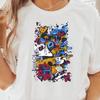 Graffiti Abstract Tee, Street Art Style Unisex Jersey Short Sleeve Shirt, Colorful Urban Energy, Bold Patterns, Irregular Shapes, Vibrant