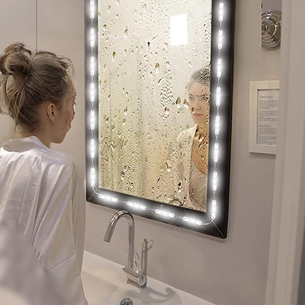 10FT Stick On Mirror Lights 3 Color Temperature USB Mirror Strip Lights Dimmable Waterproof for Makeup Vanity Table Bathroom