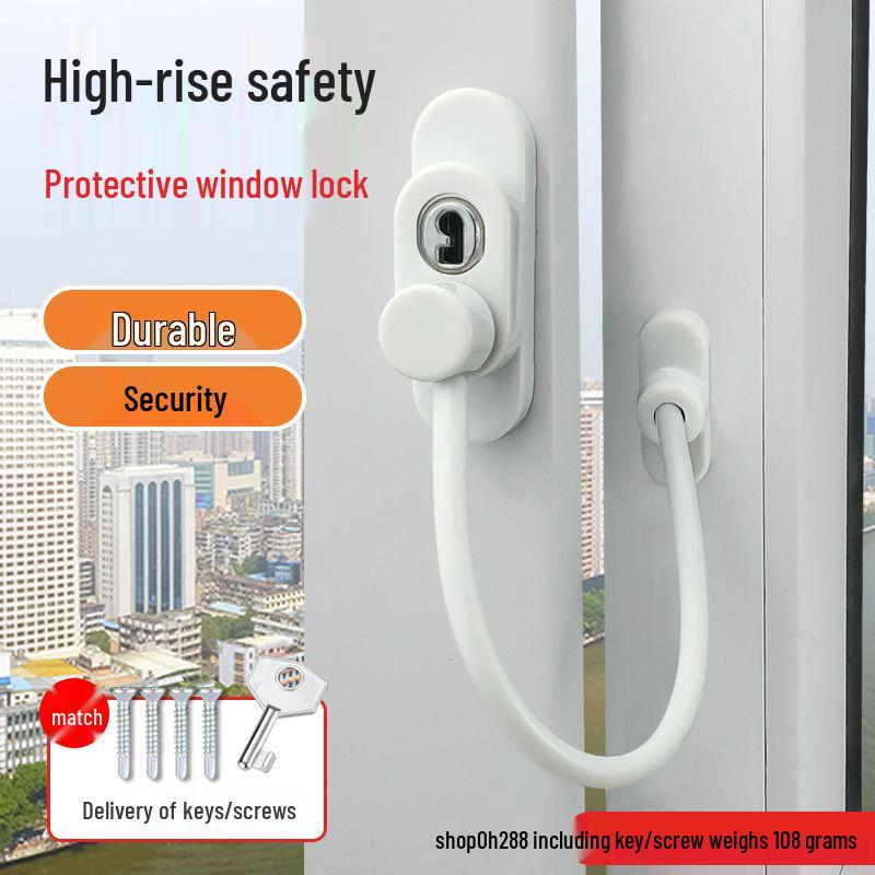 Child Safety Window Lock: Limits Sliding, Casement & Inward/Outward Windows - High-Rise Protection & Anti-Theft/Fall Latch