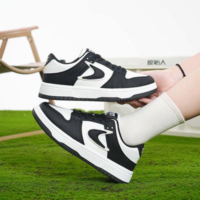 Новые женские туфли универсальные нишевые модные повседневные белые туфли со шнуровкой для спорта