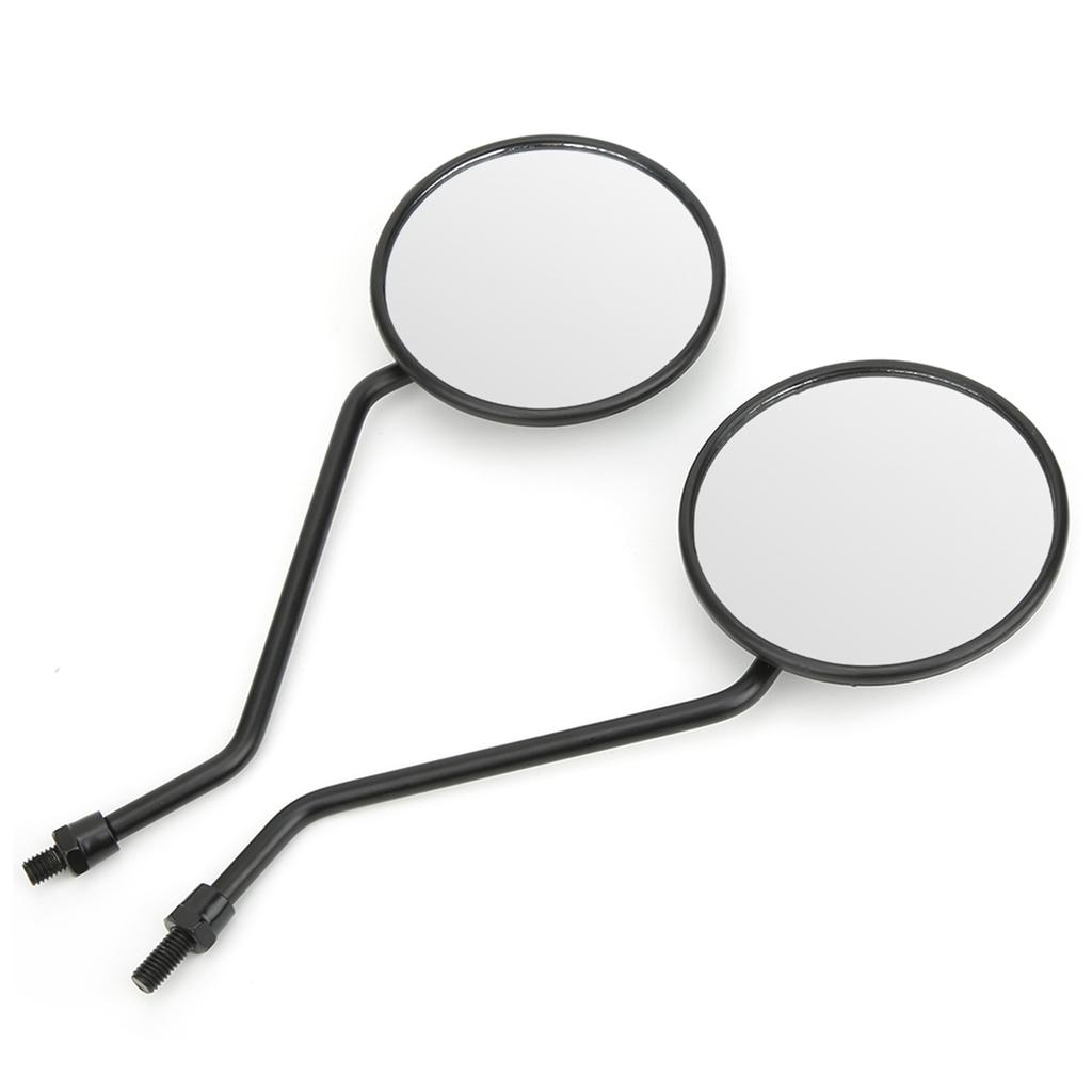 2Pcs 8mm/0.3in Rearview Mirror Retro Round Side Mirrors for Motorcycle Electric Sc